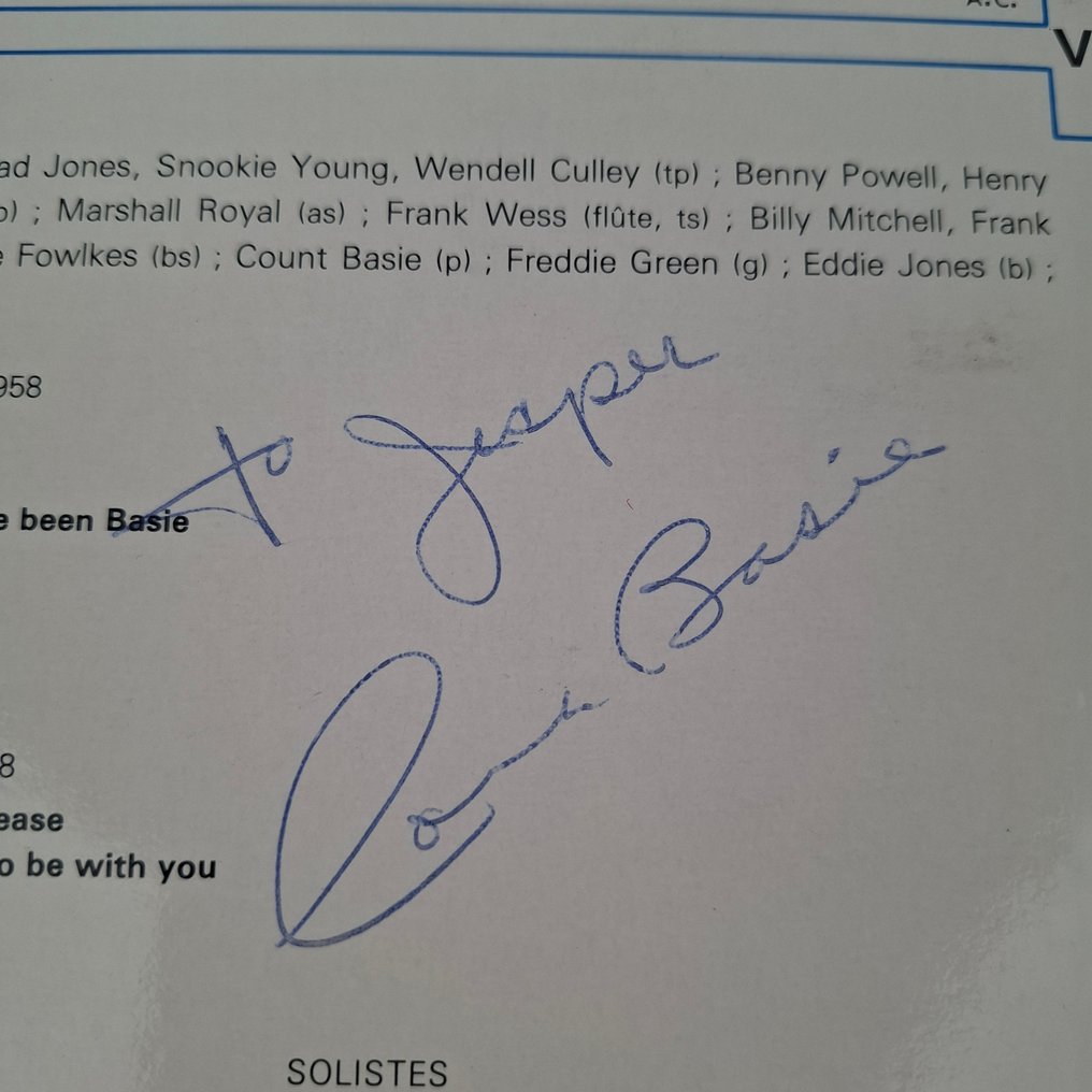 Count Basie - SIGNED BY COUNT BASIE (1904-1984) - Basie Plays Hefti - Vinyl record - 1970 #2.1