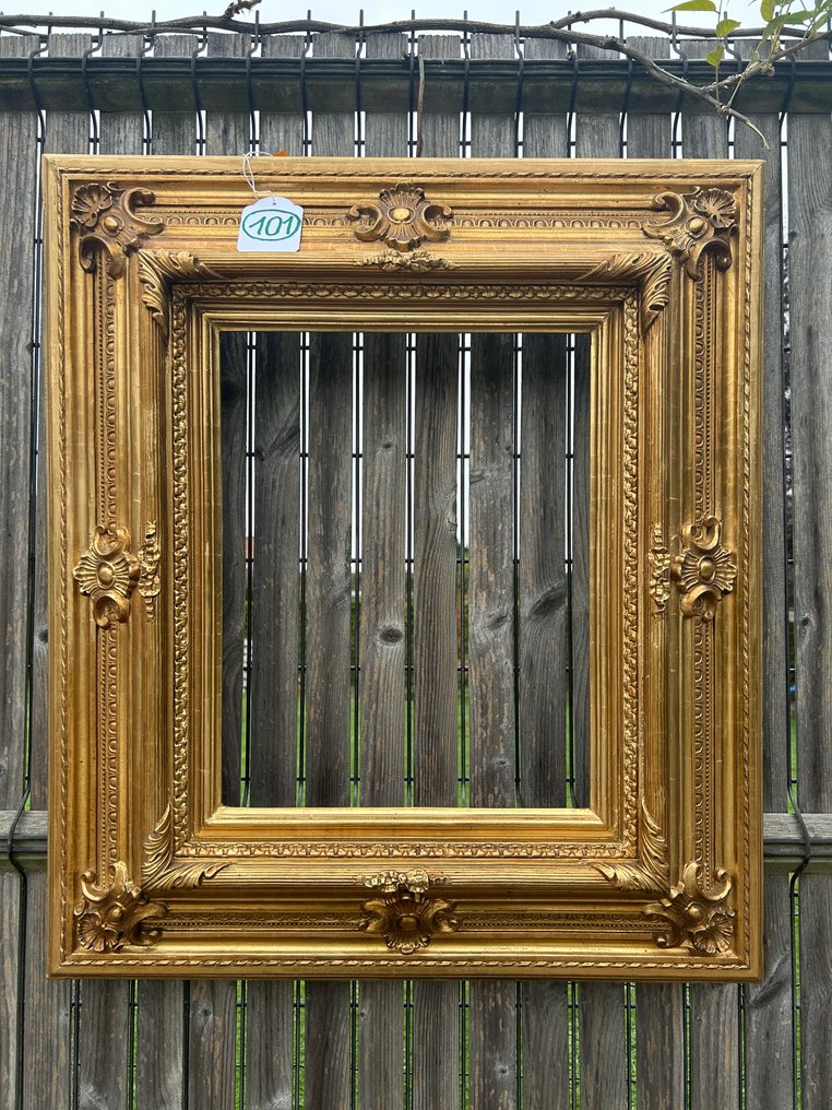 框架  - 101. 异常美丽的重型古董博物馆画框。适用于尺寸为40x32厘米的画作。 #1.0