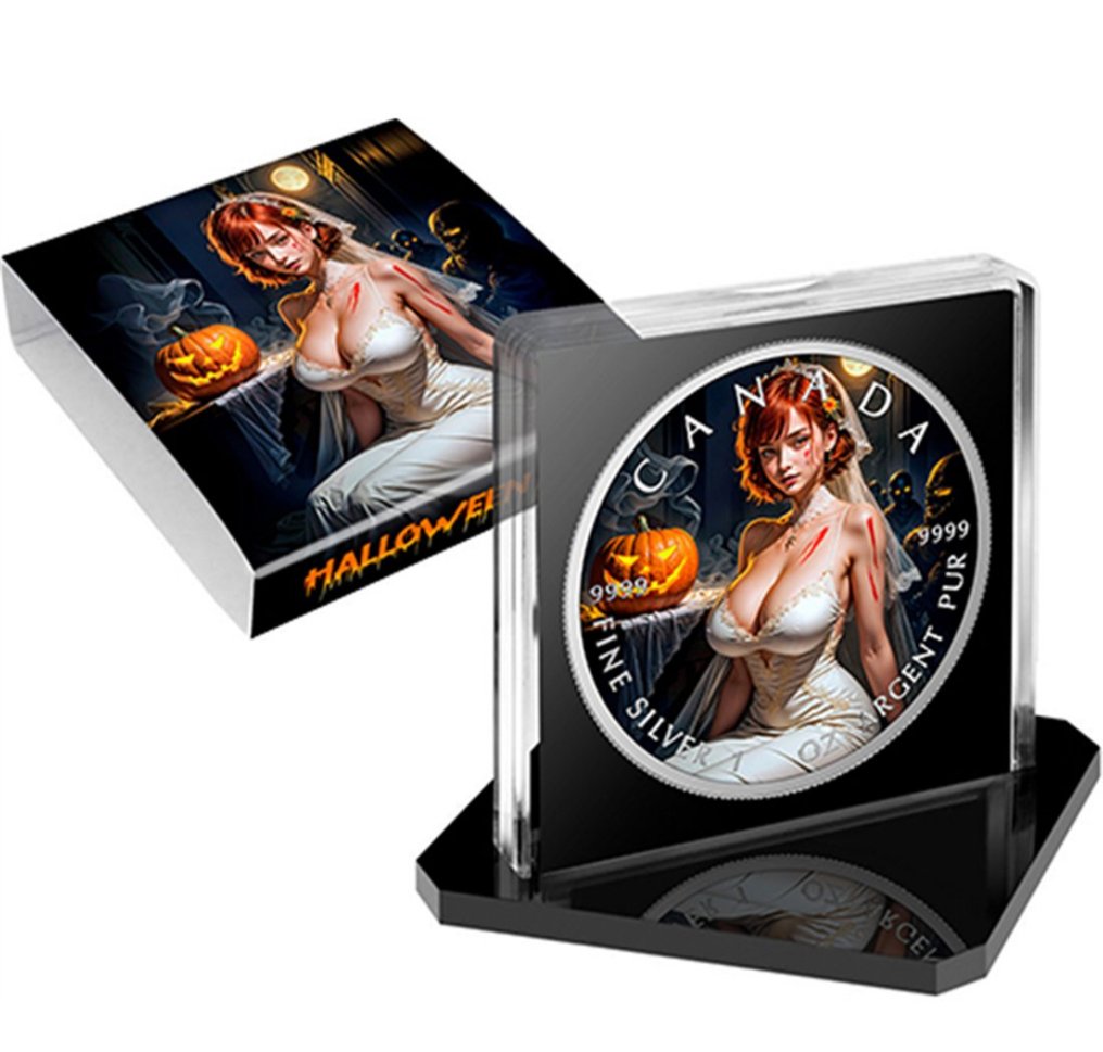Canada. 5 Dollars 2025 Halloween Bride, 1 Oz (.999) #1.0