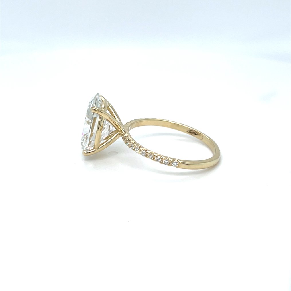 戒指 - 14 克拉 黃金 - 3.26ct. tw. 鉆石 (實驗室培育) - 鉆石 #3.2
