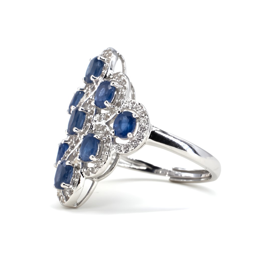 没有保留价 - 戒指 Gold-plated 蓝宝石 - 黄宝石 - 18kt 金镀 #2.1