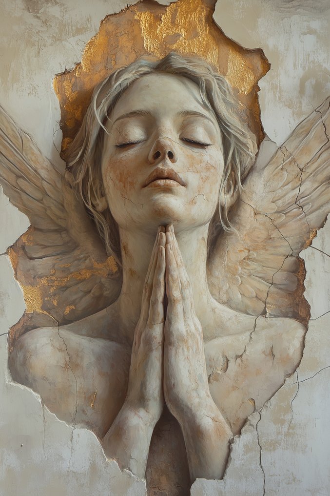 CARCANVAS_IT - Young marble angel praying #1.0