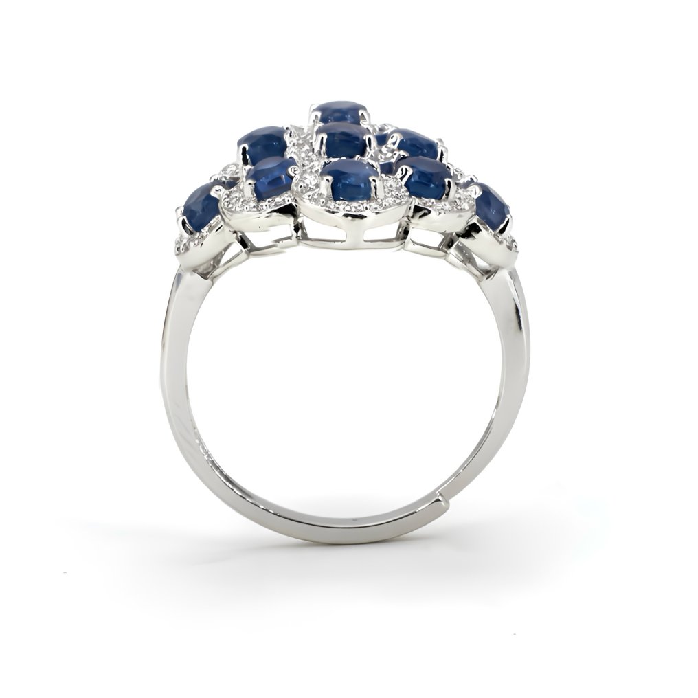 没有保留价 - 戒指 Gold-plated 蓝宝石 - 黄宝石 - 18kt 金镀 #3.2