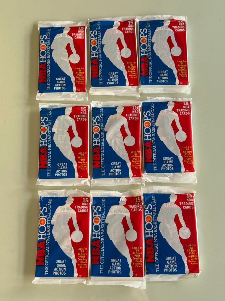 1989 NBA Hoops NBA Hoops Embalaje original - 9 Pack - Casi impecable (CI) #1.0