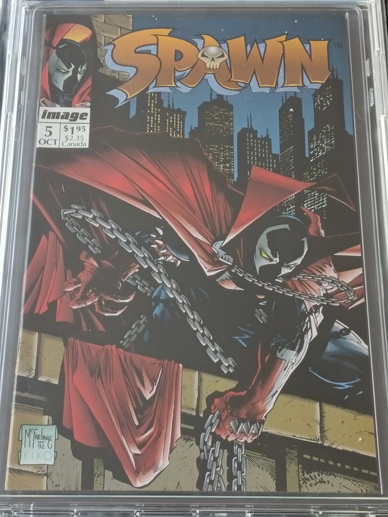 Spawn #5 - EGC 9.8 - Justice - 1st appearance of Billy Kincaid, Sherlee Johnson - 1 Graded comic - Eerste druk - 1992 #2.1