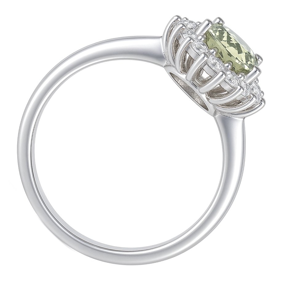 戒指 - 18K包金 白金 -  2.59ct. tw. 电气石 - 钻石 #3.2