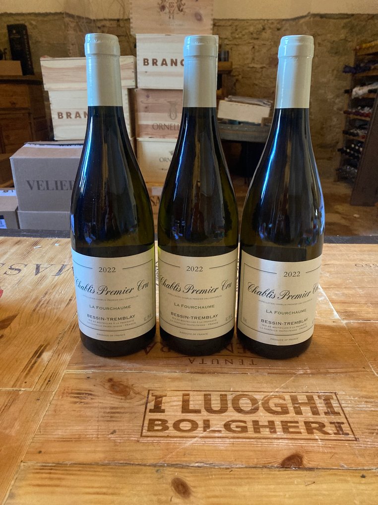 2022 Bessin-Tremblay "La Fourchaume" - Chablis 1er Cru - 3 Flasker (0,75 L) #1.0