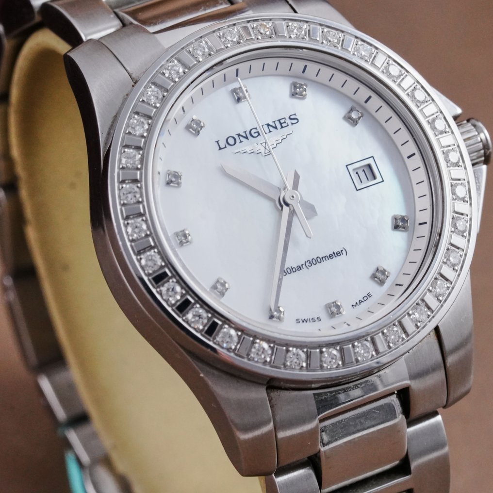 Longines - Conquest White Pearl & Diamonds - L3.258.0.88.6 - 女士 - 2010-2020 #4.3