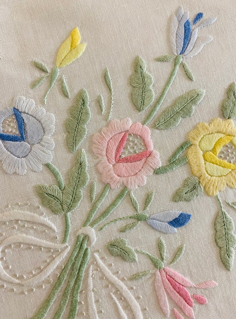 Toalha de mesa (9)  - 170 cm - 170 cm - Toalha de mesa redonda bordada #2.1