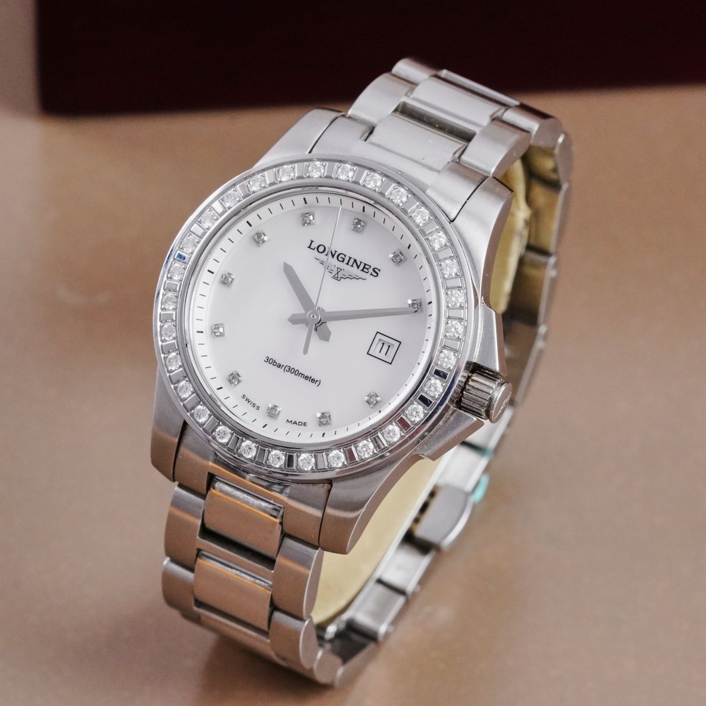 Longines - Conquest White Pearl & Diamonds - L3.258.0.88.6 - 女士 - 2010-2020 #1.0