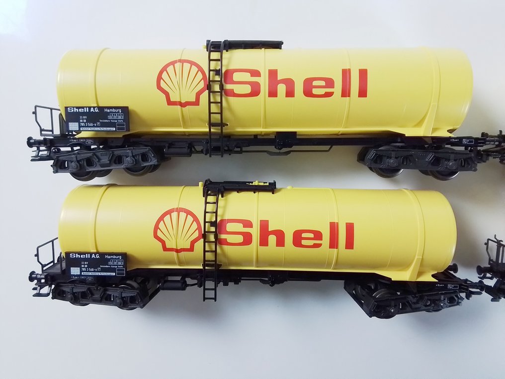 Märklin H0轨 - 4756 - 模型火车 (4) - 4 x 4-槽式锅炉车 "Shell" - DB #4.3