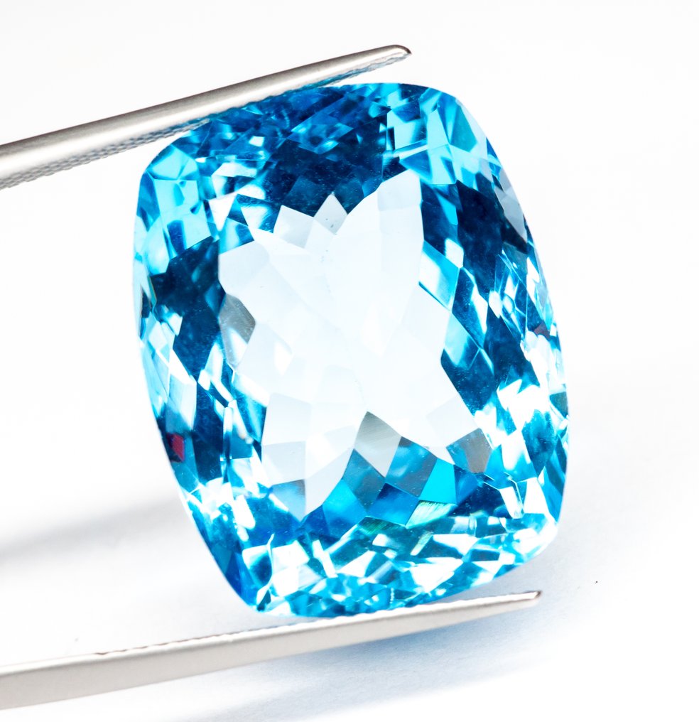 没有保留价 黄宝石  - 44.15 ct - 安特卫普宝石报告（GRA） - 浓烈的“瑞士”蓝色 #2.1