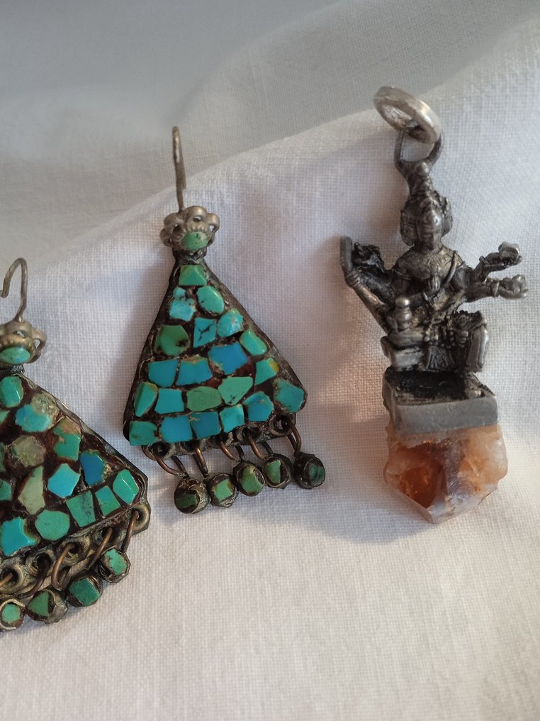 Τυρκουάζ - Μέταλλο - Σετ κοσμημάτων 2 τεμαχίων #1.0