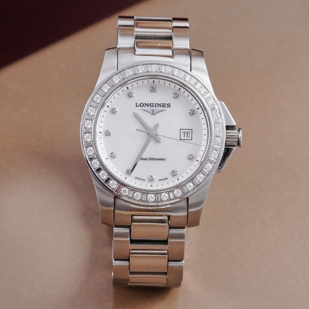 Longines - Conquest White Pearl & Diamonds - L3.258.0.88.6 - 女士 - 2010-2020 #1.0