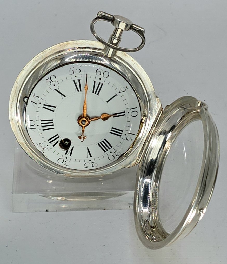 Zacharie fils a Lyon - Hohe Silberspindeluhr - skelettiertes Prunkwerk - Frankreich um 1770 - 1850年前 #3.2