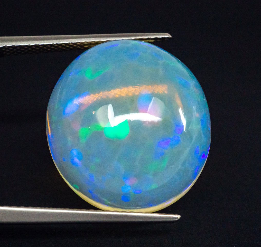 χωρίς τιμή ασφαλείας Οπάλιο - 14.46 ct - Gem Report Antwerp (GRA) - Λευκός 'Παραλλαγή Χρωμάτων' #1.0