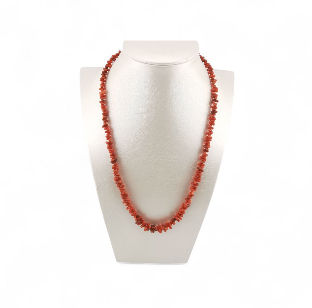 Κοράλλι - Ασημί - Κολιέ - χειροποίητη επεξεργασία #1.0