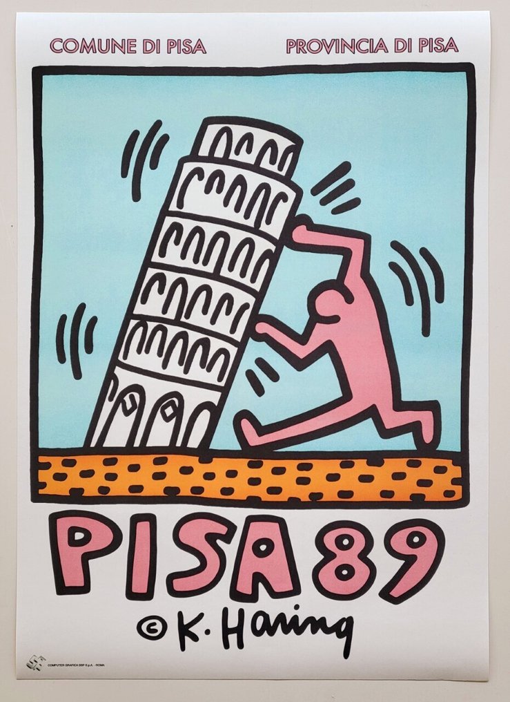 Keith Haring - COMPUTER GRAFICA SBP S.p.A. - PISA 89 - Década de 1980 #1.0