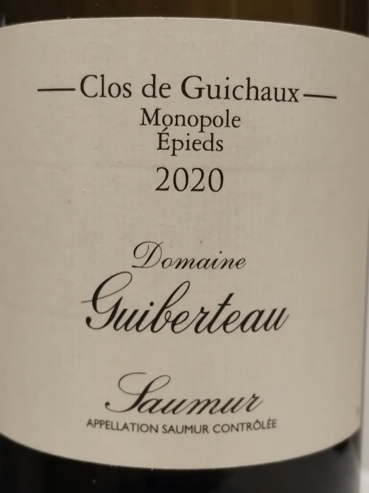 2020 Domaine Guiberteau, Clos de Guichaux - Saumur - 3 Flasker (0,75 L) #1.0