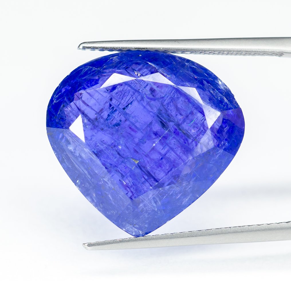 Fără preț de rezervă Tanzanite - 22.58 ct - Bellerophon Gemlab - Albastru-violet #1.0