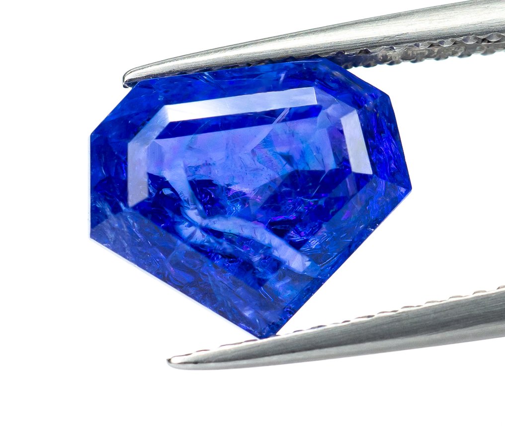 No reserve price Tanzanite - 5.46 ct - Bellerophon Gemlab - Violetish blue #2.1