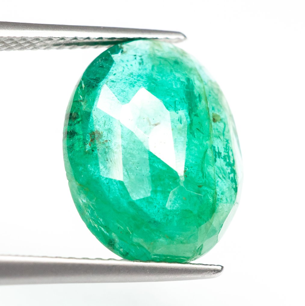 Fără preț de rezervă Smarald  - 6.41 ct - IGI (Institutul gemologic internațional) - Verde albăstrui intens #4.3