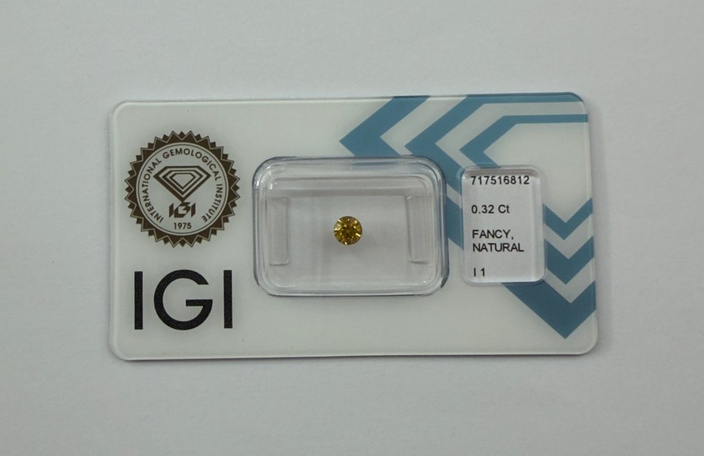 1 pcs 钻石  (天然)  - 0.32 ct - 圆形 - I1 内含一级 - 国际宝石研究院（IGI） #1.0