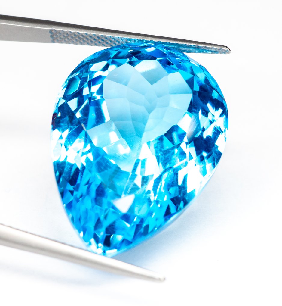 Ingen mindstepris Topas  - 42.46 ct - Gem Report Antwerp (GRA) - Intenst 'Schweizer' Blå #2.1