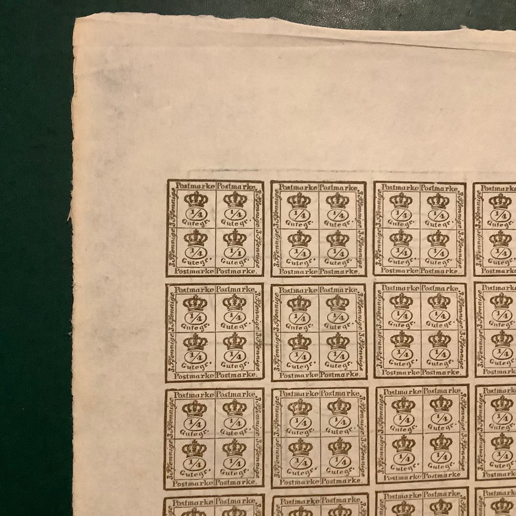 不倫瑞克 1857 - 半皮革盾牌，带有皮革边缘 - Michel I #4.3