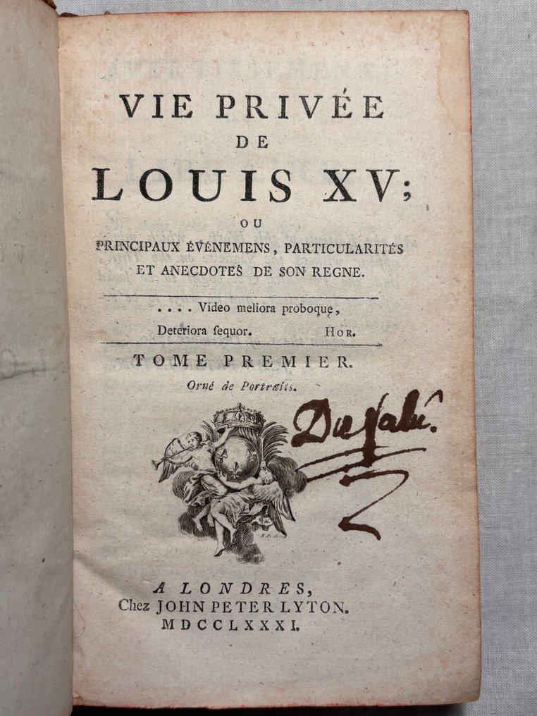 Mouffle d’Angerville - Vie privée de Louis XV ; ou principaux événemens, particularités et anecdotes de son règne - 1781 #2.1