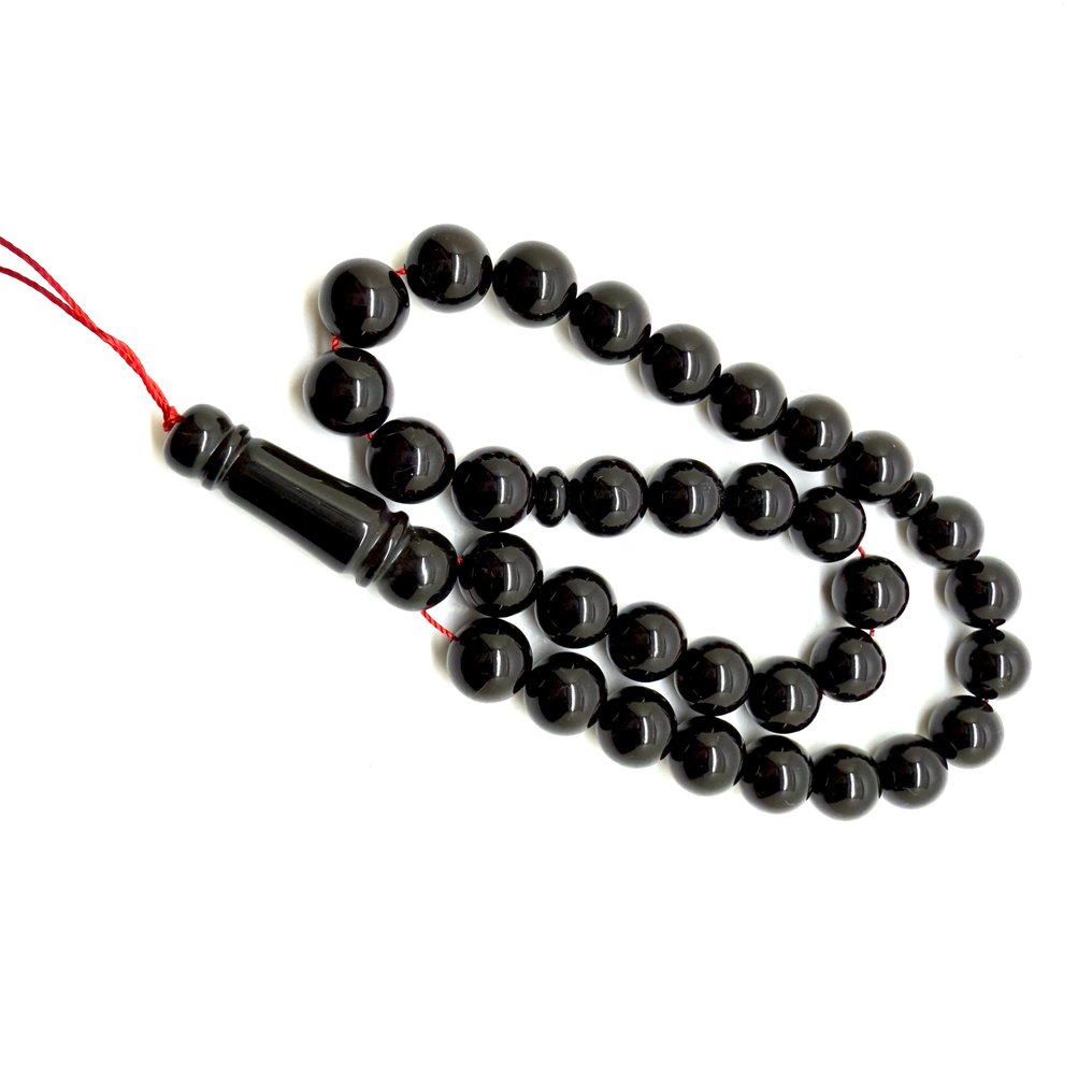 Μπάλτικη ρητίνη τσέμπιχ, κομποσκοίνι προσευχής, σε κερασιά. - Κεχριμπάρι - Succininte #1.0