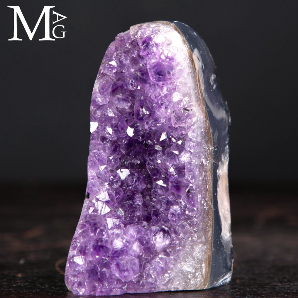 Amethyst Druse Set - Natural Deep Purple Color - Peru - Height: 133 mm - Width: 53 mm- 1378 g #4.3
