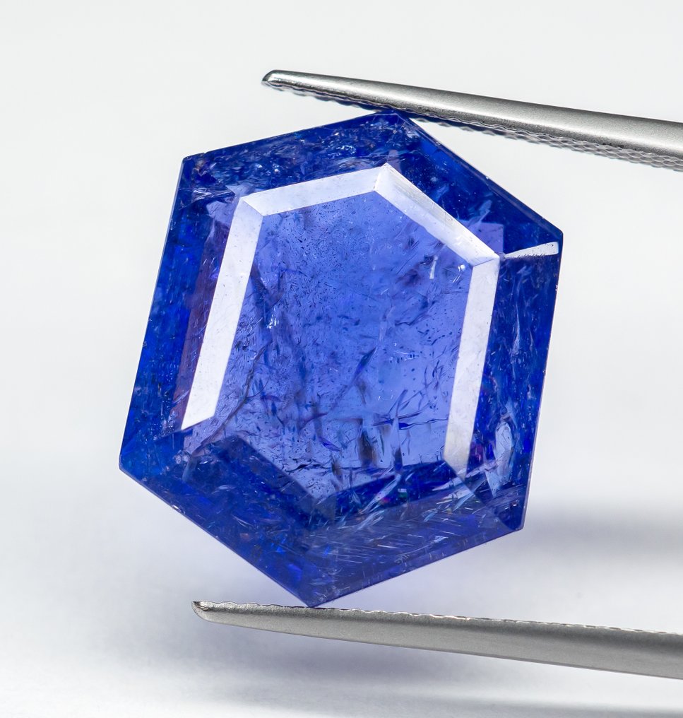 没有保留价 坦桑石  - 19.85 ct - Bellerophon 宝石实验室 - 紫蓝色 #2.1