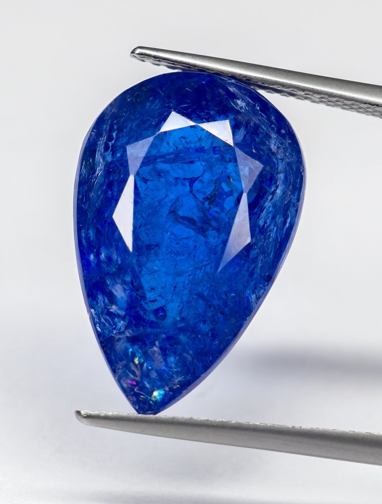 沒有保留價 坦桑石  - 14.85 ct - Bellerophon Gemlab - 紫色调的蓝色 #2.1