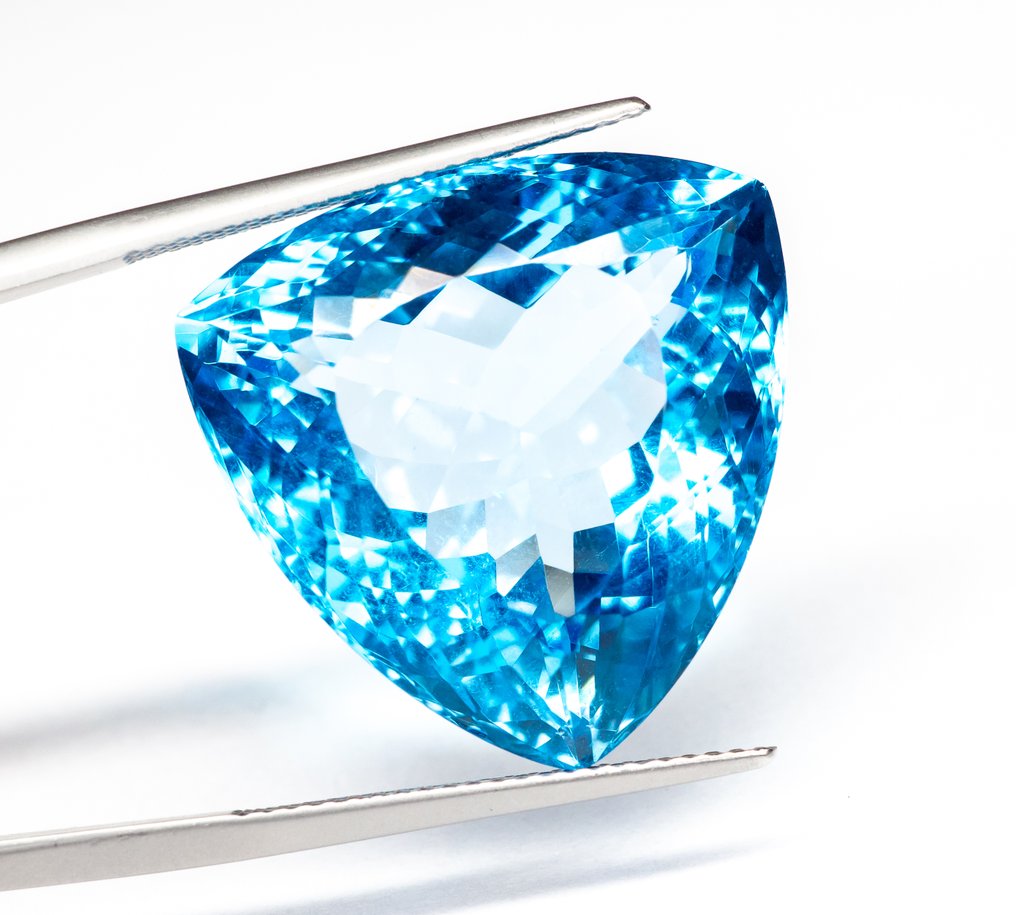 Sans Prix de Réserve Topaze - 43.55 ct - Gem Report Antwerp (GRA) - Intense bleu « suisse » #2.1