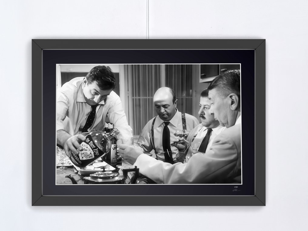 Lino Ventura & Bernard Blier and Francis Blanche - "Les Tontons Flingueurs"  1963 - Fine Art Photography - Luxury Wooden Frame 70X50 cm - Limited Edition 01 of 30 - Serial 20258 - Original Certificate (COA), Hologram - 100% New. Shipping Reduction from 3 items #3.2
