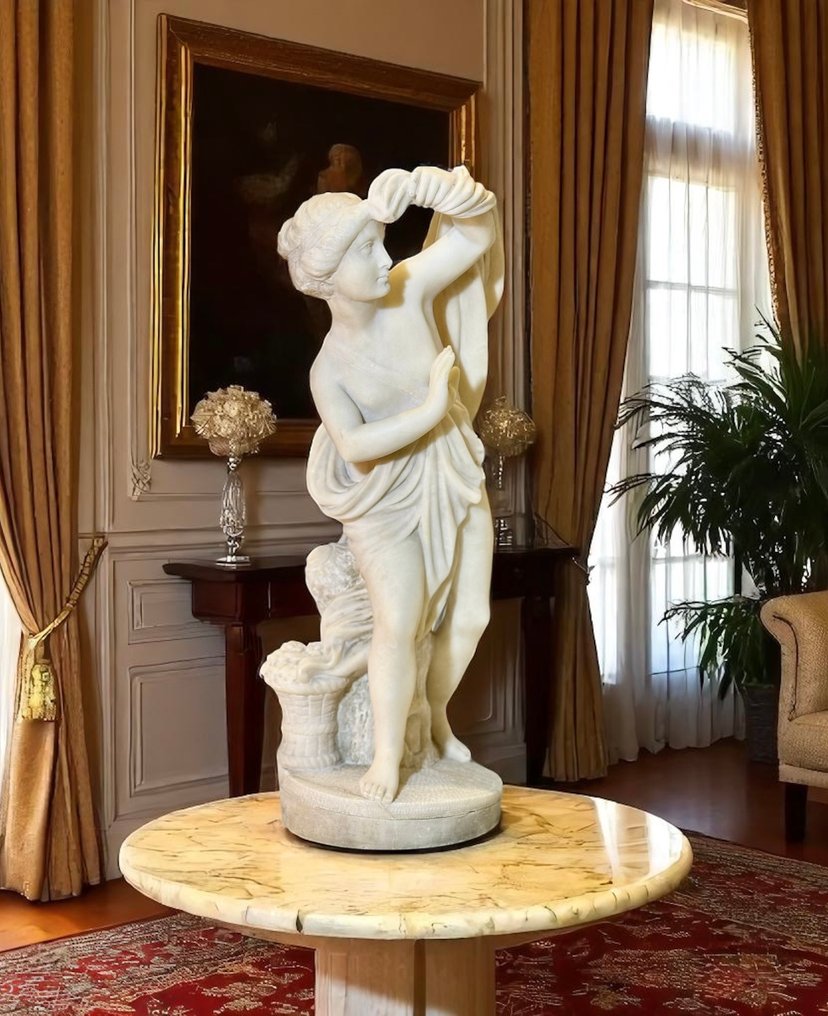 Estátua, Baigneuse - 53 cm - Alabastro #1.0