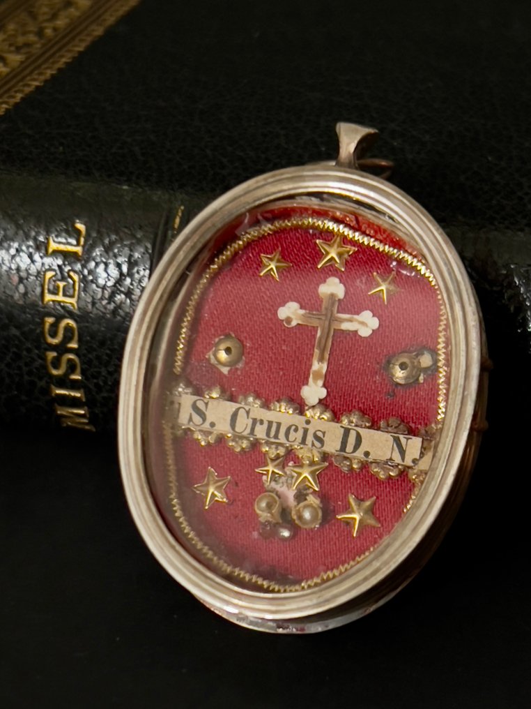 Λειψανοθήκη - Γυαλί, Alloy - 1850-1900 - Αληθινός Σταυρός του Χριστού #4.3