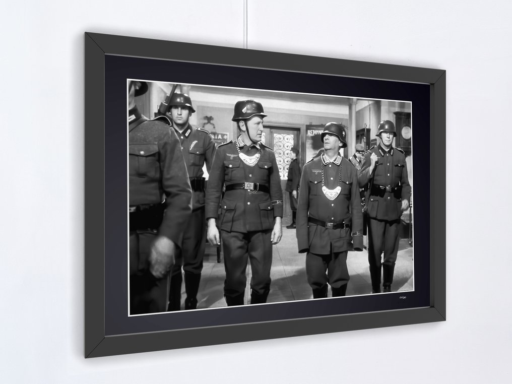 Louis de Funes and Bourvil "La Grande Vadrouille 1966" - Fine Art Photography - Luxury Wooden Frame 70X50 cm - Limited Edition 02 of 30 - Serial 20255 - Original Certificate (COA), Hologram - 100% New. Shipping Reduction from 3 items #4.3