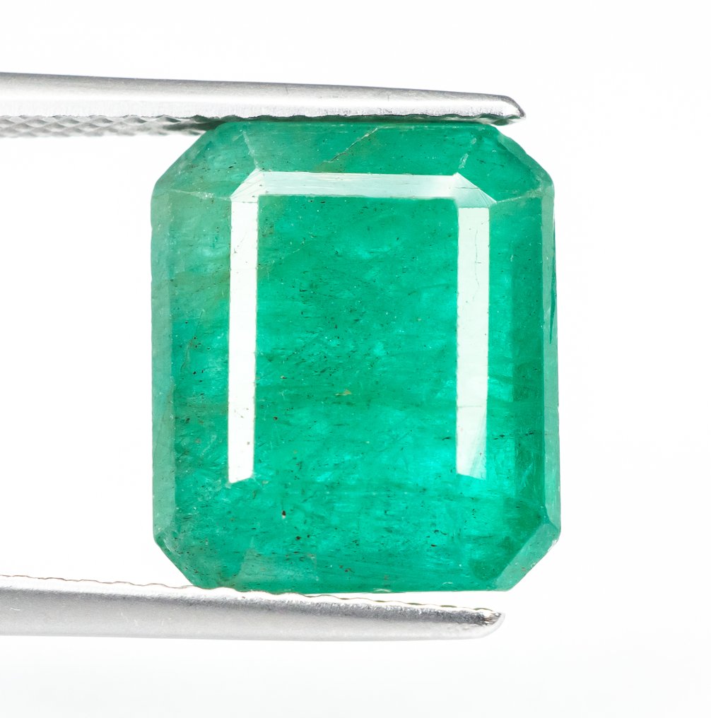 No Reserve Price Emerald - 7.76 ct - International Gemological Institute (IGI) - Deep Bluish Green #1.0