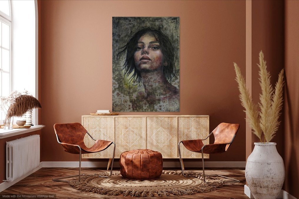 Jacqueline Klein Breteler - “You can’t take my soul.”-painting on a carpet-XXL #1.0