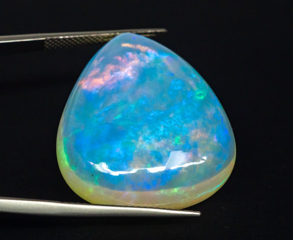 Ohne Mindestpreis Opal - 35.16 ct - Gem Report Antwerp (GRA) - Weißes 'Play of Colors' #1.0