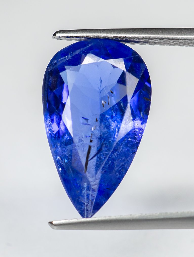 No reserve price Tanzanite  - 5.23 ct - Bellerophon Gemlab - Violetish blue #1.0