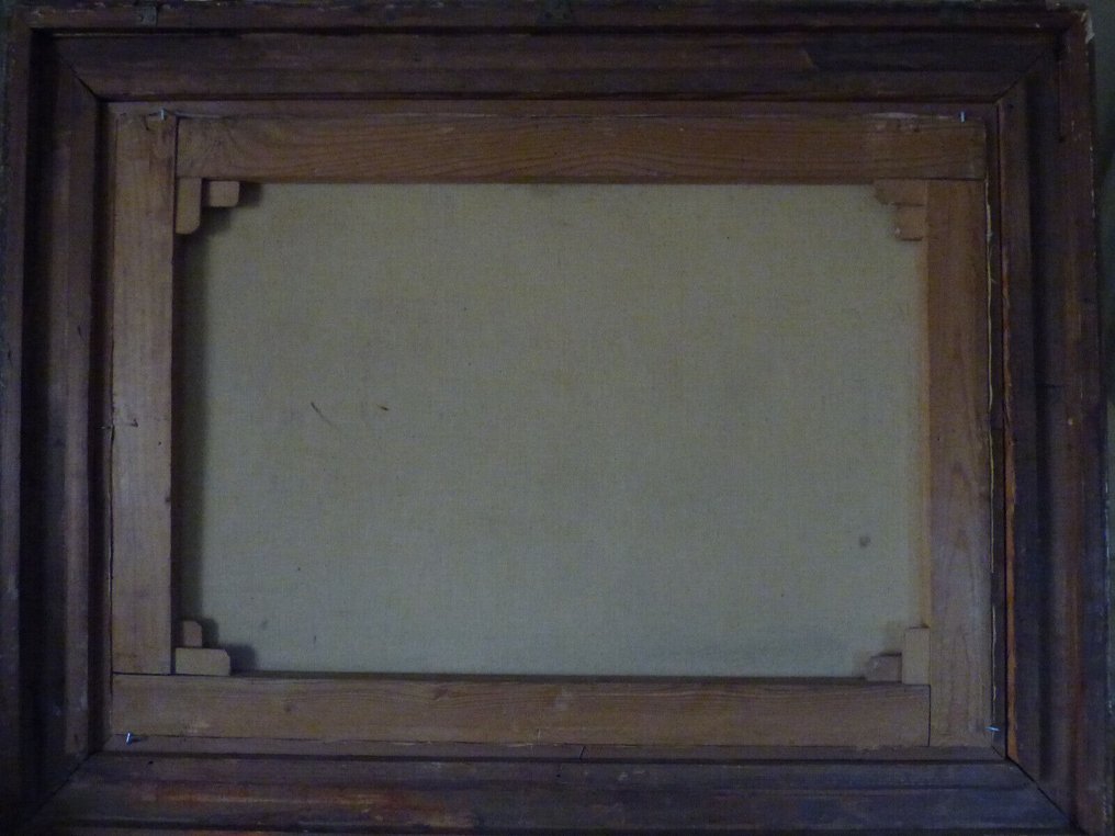 Luigi Nono (XIX-XX), Maniera di - Paesaggio con figure al tramonto #3.2