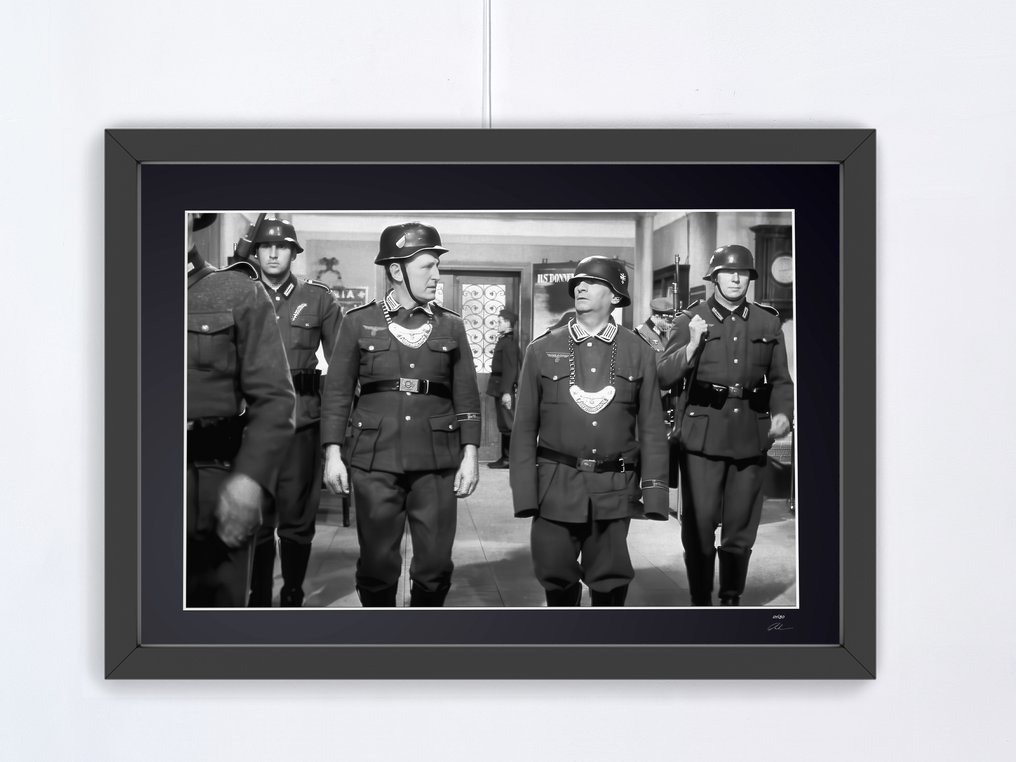 Louis de Funes and Bourvil "La Grande Vadrouille 1966" - Fine Art Photography - Luxury Wooden Frame 70X50 cm - Limited Edition 02 of 30 - Serial 20255 - Original Certificate (COA), Hologram - 100% New. Shipping Reduction from 3 items #3.2
