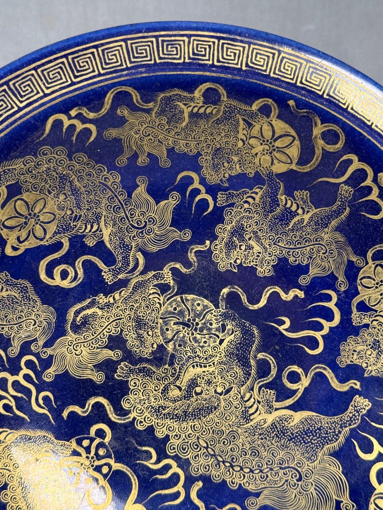 盘子 - 瓷 - 细粉蓝色盘子 #3.2