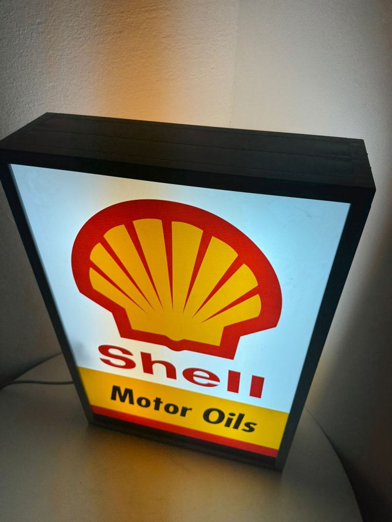 Shell - Lysende skilt Shell Motor Oils - Lysboks - Plast, Metal #3.2