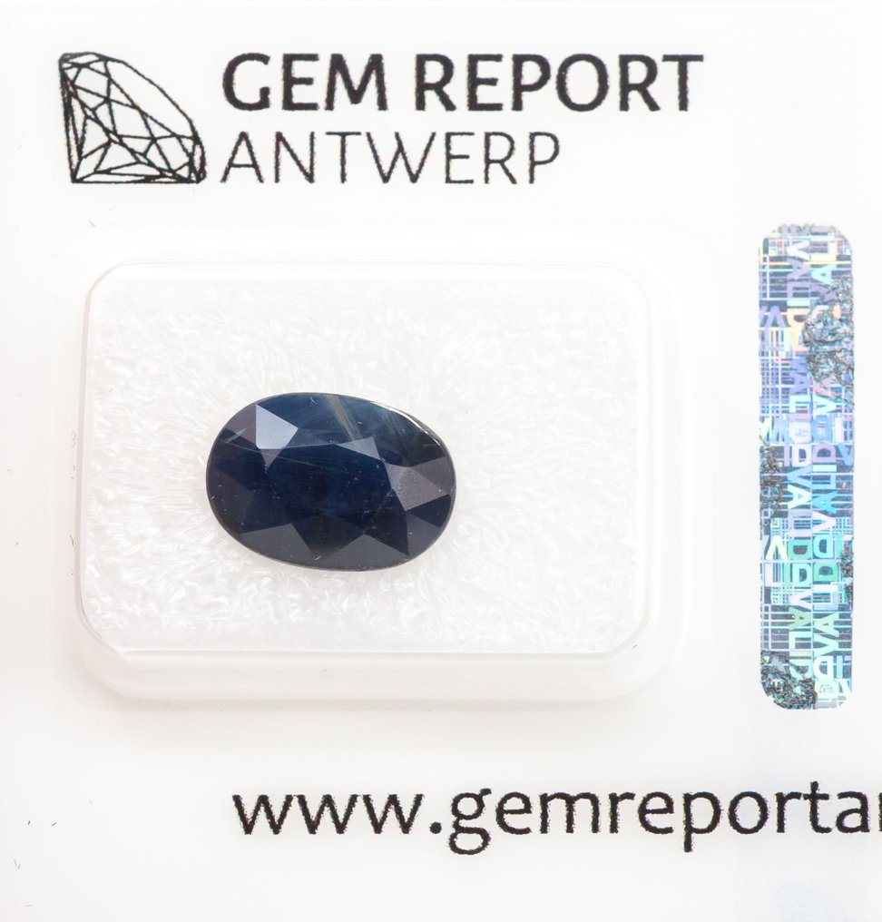 没有保留价 蓝宝石  - 3.23 ct - 安特卫普宝石报告（GRA） - Deep Blue #1.0