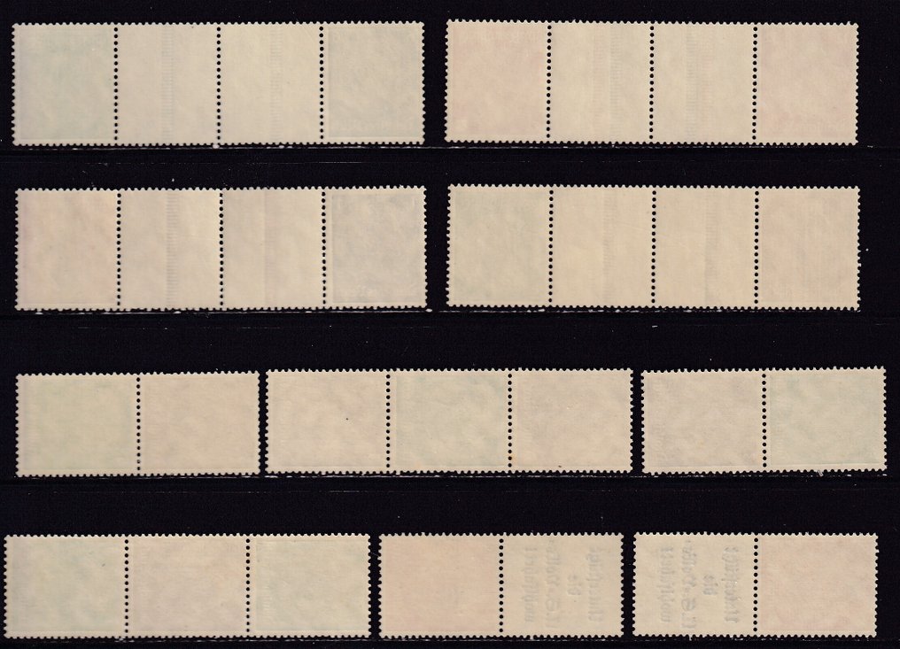 German Empire 1936/1937 - Hindenburg: Composite prints from H sheets 85-92 and MHB 38-44. - Michel; KZ22/29,S127/S166,W63/W67/W70 #2.1