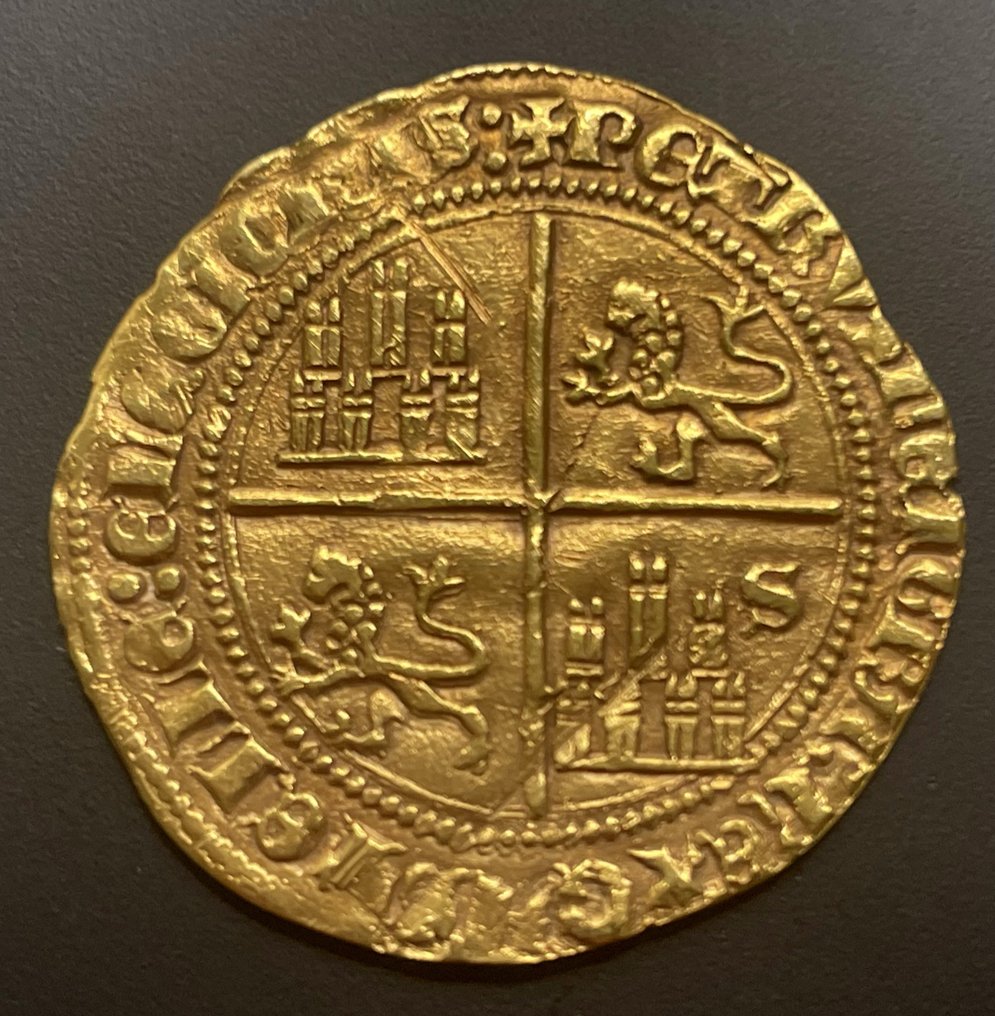 . Kingdom of Castile and León Pedro I (1350-1368). Dobla de 35 Maravedís Sevilla #4.3